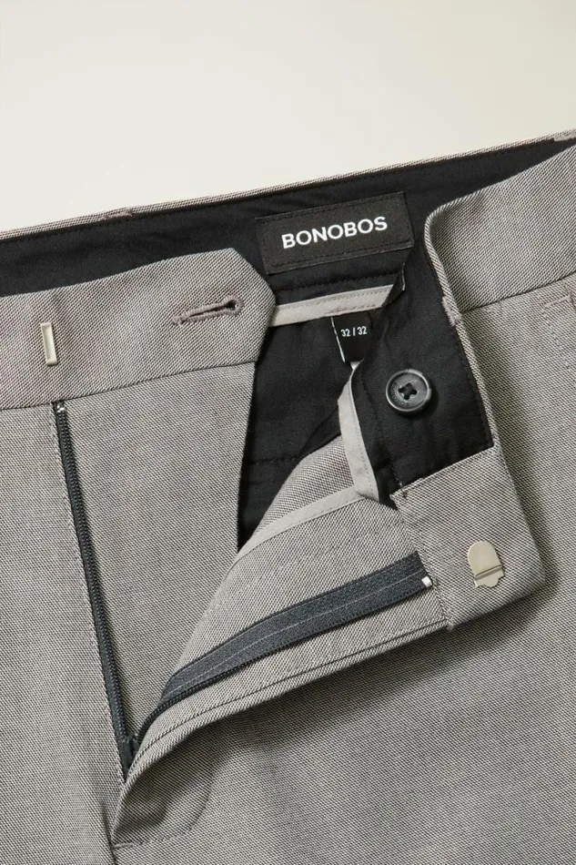 Men Weekday Warrior Dress Pants Monday Grey Yarn Dye Bonobos Dress Pants