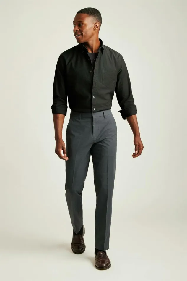 Men Weekday Warrior Dress Pants Thursday Navy Houndstooth Bonobos Dress Pants