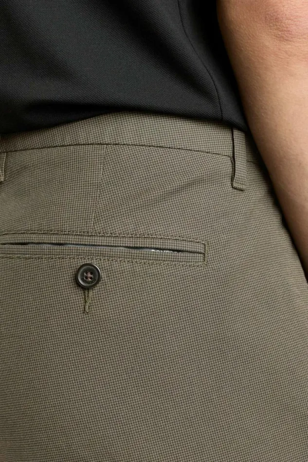 Men Weekday Warrior Dress Pants Wednesday Olive Houndstooth Bonobos Dress Pants