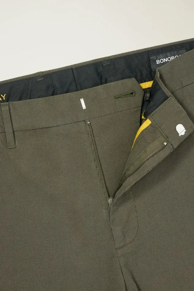 Men Weekday Warrior Dress Pants Wednesday Olive Houndstooth Bonobos Dress Pants
