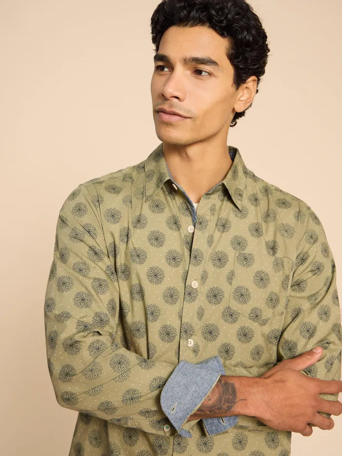 Men White Stuff Clothing Daisy Floral Printed Shirt Men White Stuff Clothing Daisy Floral Printed Shirt