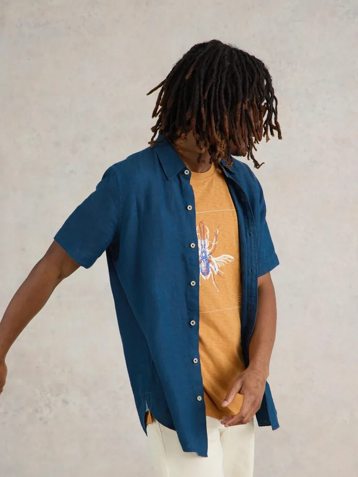 Men White Stuff Clothing Pembroke SS Linen Shirt