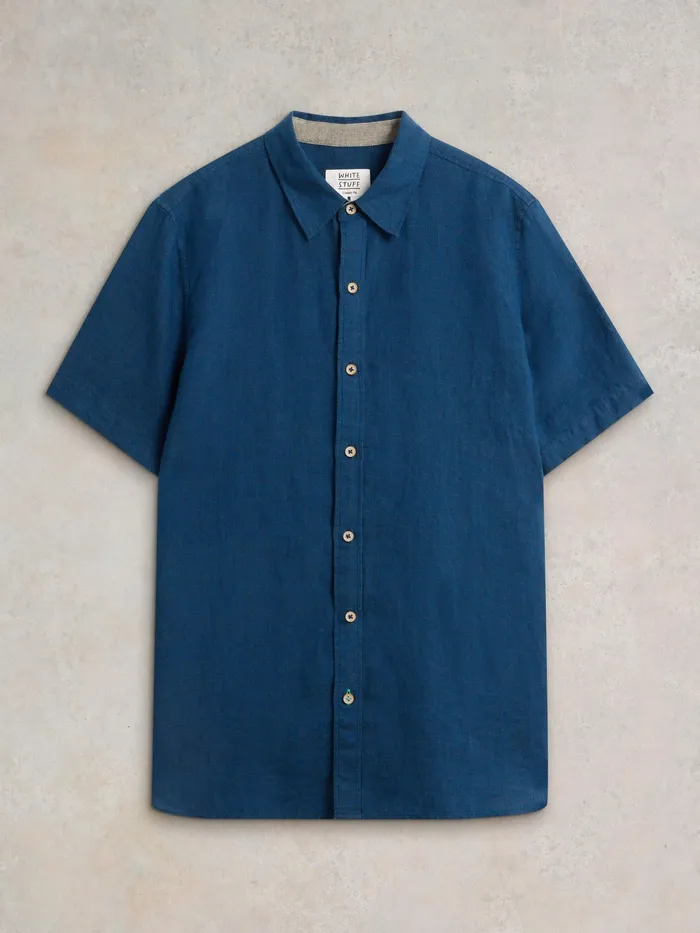 Men White Stuff Clothing Pembroke SS Linen Shirt