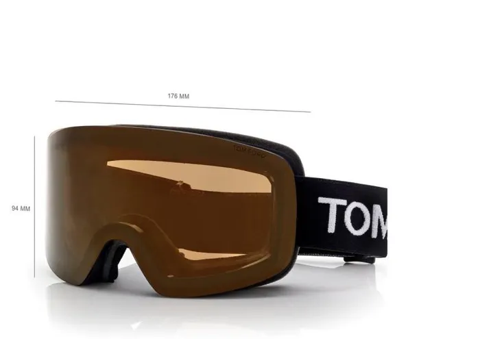 MenWomen SUNGLASSES Tom Ford Ski Goggles Blacksmoke