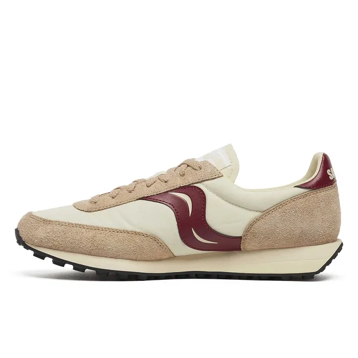 MenWomen Trainer 80 Original Beige Burgundy Lifestyle Saucony