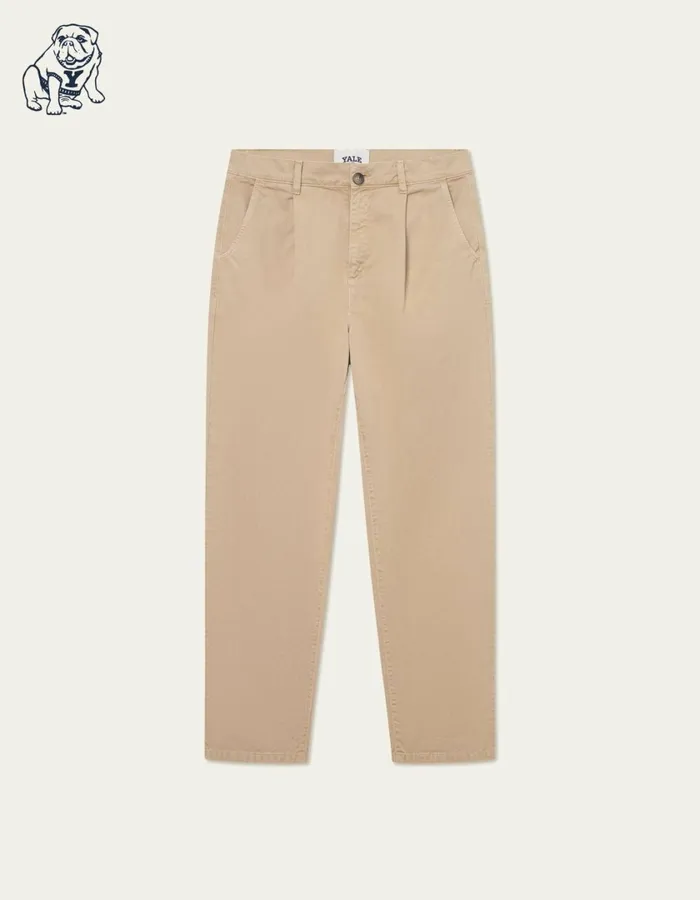 Men Yale Wide Pleated Chino Pant 8211 Light Brown Incense Les Deux Pants