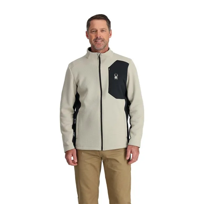 Mens Bandit Full Zip Sandstorm Spyder Fleece