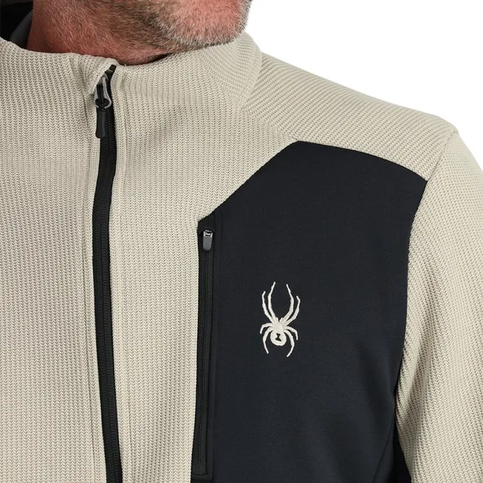 Mens Bandit Full Zip Sandstorm Spyder Fleece