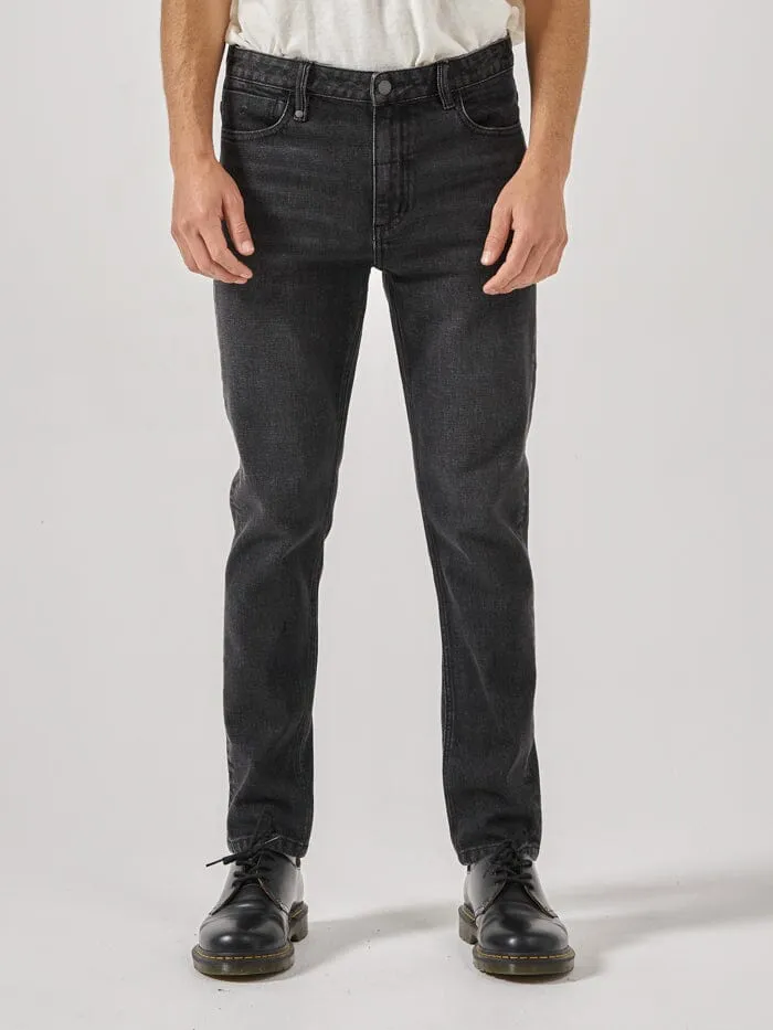 Mens Bones Denim Jean Smoke Black Thrills Denim