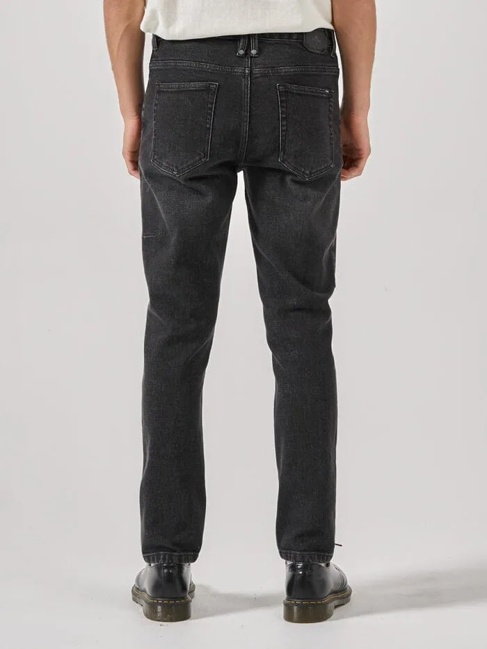 Mens Bones Denim Jean Smoke Black Thrills Denim