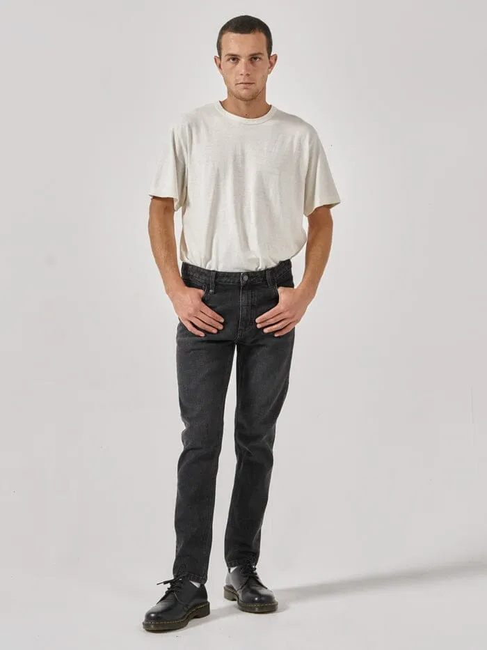 Mens Bones Denim Jean Smoke Black Thrills Denim