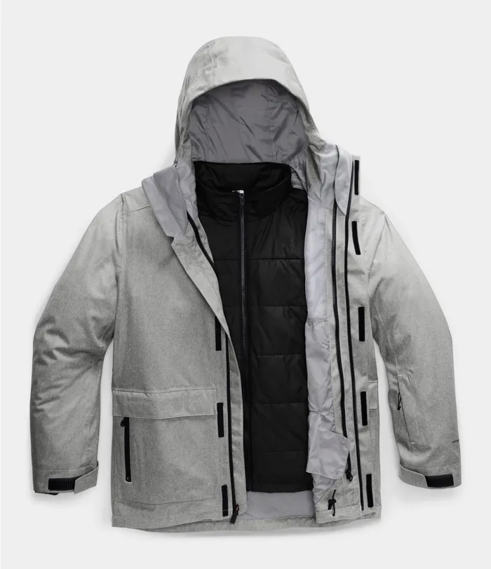 Mens Clement Triclimate Jacket Tnf Medium Grey Heather The North Face Snow