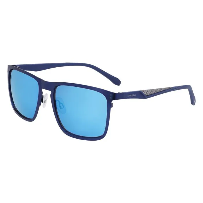 Mens Flat Metal Square Sunglasses Navy Spyder Eyewear
