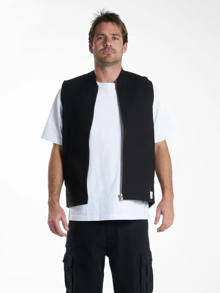 Mens Hard Yakka X Carpenter Vest Black Thrills Jackets