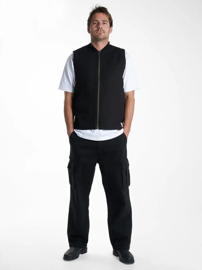 Mens Hard Yakka X Carpenter Vest Black Thrills Jackets