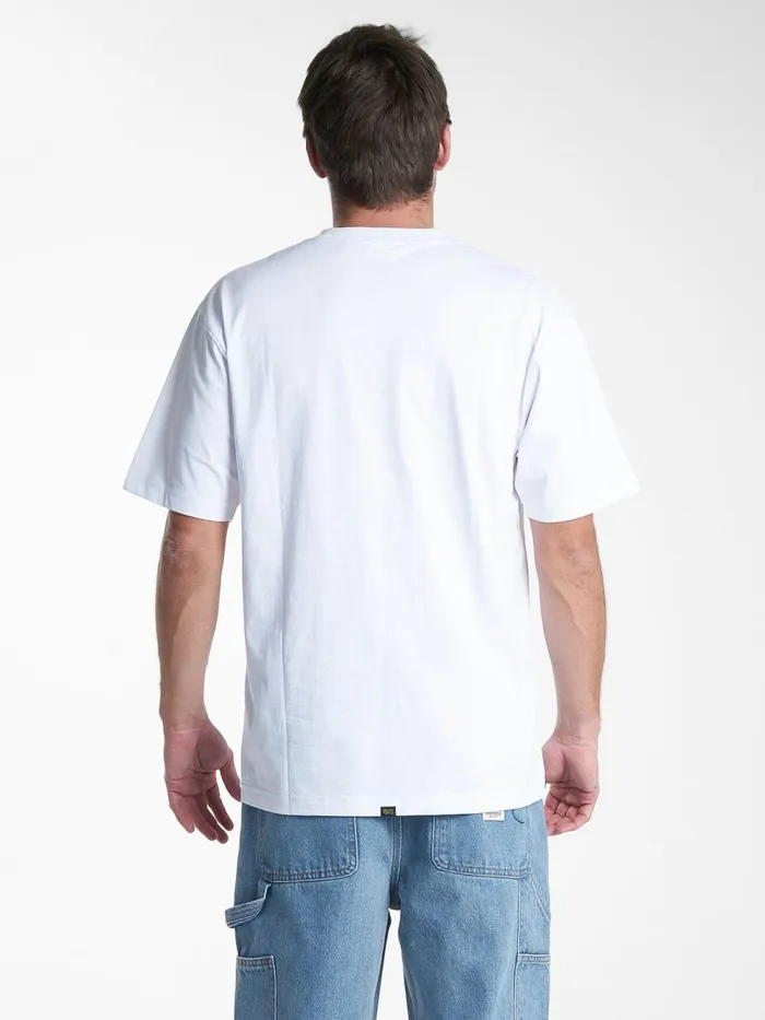 Mens Hard Yakka X Oversize Pocket Tee White Thrills Tees and Tank Tops