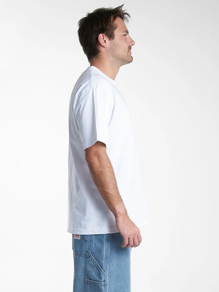 Mens Hard Yakka X Oversize Pocket Tee White Thrills Tees and Tank Tops