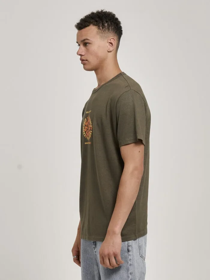 Mens Hemp Deep Meanings Merch Fit Tee Olive Night Thrills Tees and Tank Tops