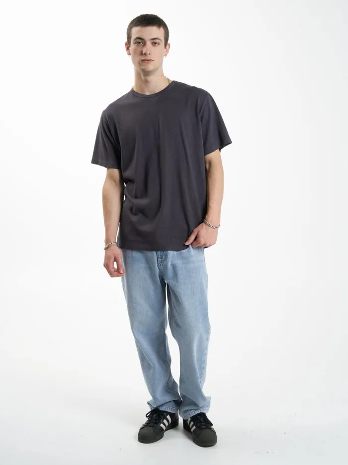 Mens Hemp Embro Merch Fit Tee Slate Thrills Tees and Tank Tops