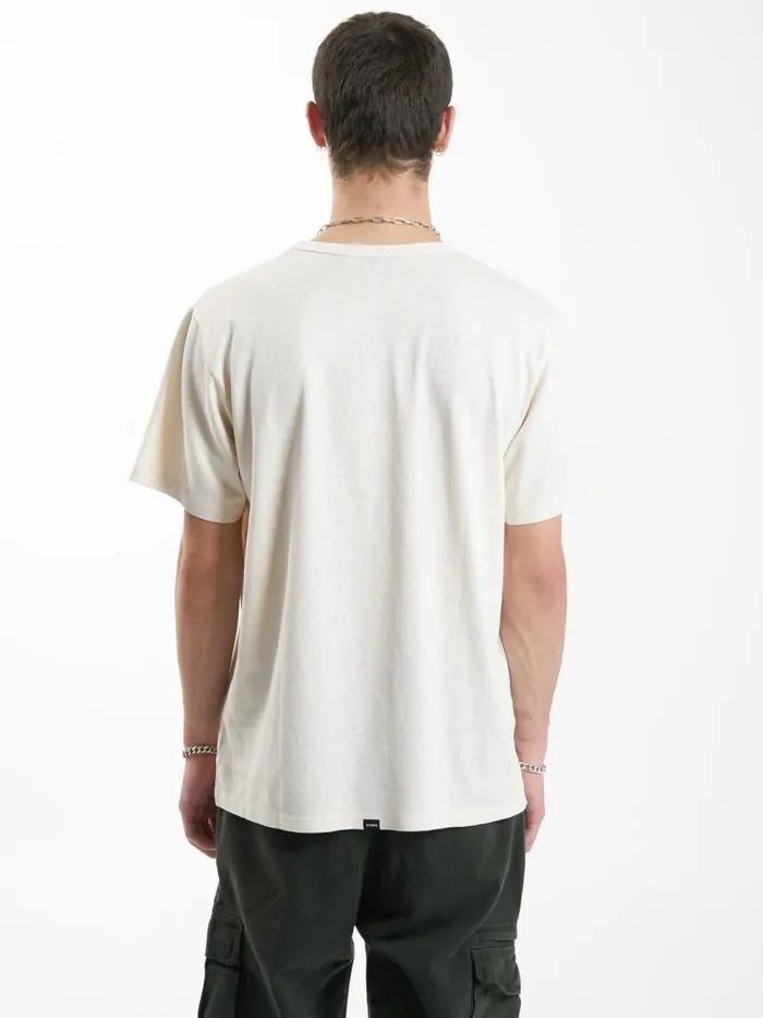 Mens Hemp Experience Existence Merch Fit Tee Heritage White Thrills Tees and Tank Tops