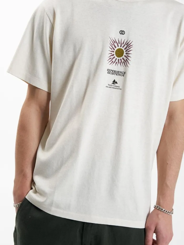 Mens Hemp Experience Existence Merch Fit Tee Heritage White Thrills Tees and Tank Tops