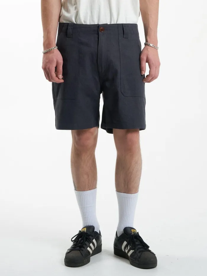 Mens Hemp Utility Short Black Thrills Shorts