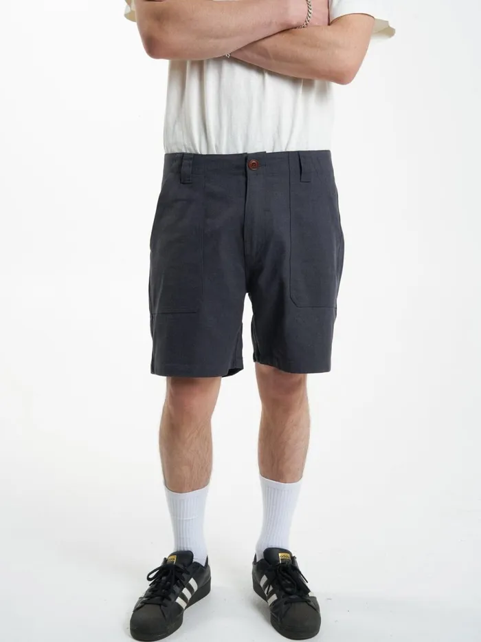 Mens Hemp Utility Short Black Thrills Shorts