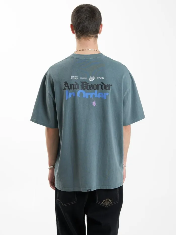 Mens In Order Box Fit Oversize Tee Stormy Sea Thrills Tees and Tank Tops