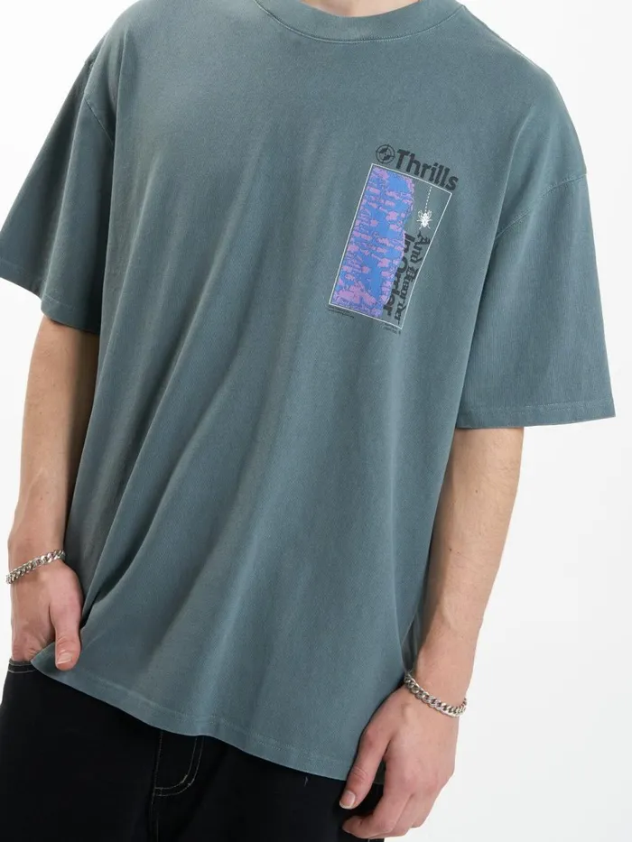 Mens In Order Box Fit Oversize Tee Stormy Sea Thrills Tees and Tank Tops