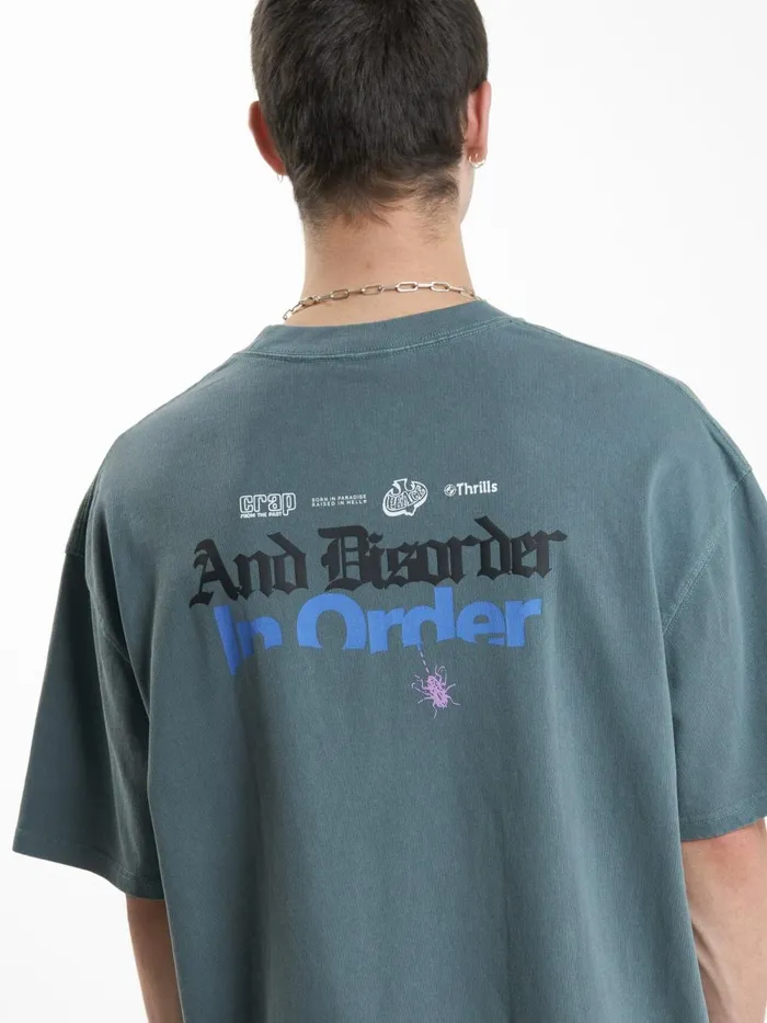 Mens In Order Box Fit Oversize Tee Stormy Sea Thrills Tees and Tank Tops