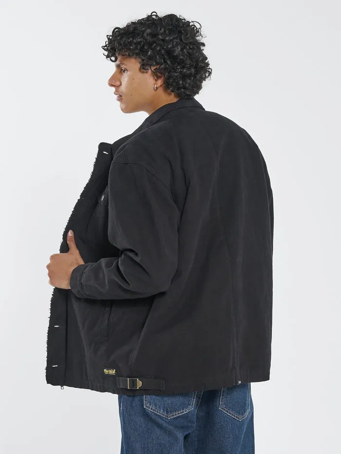 Mens Legion Sherpa Jacket Black Thrills Jackets