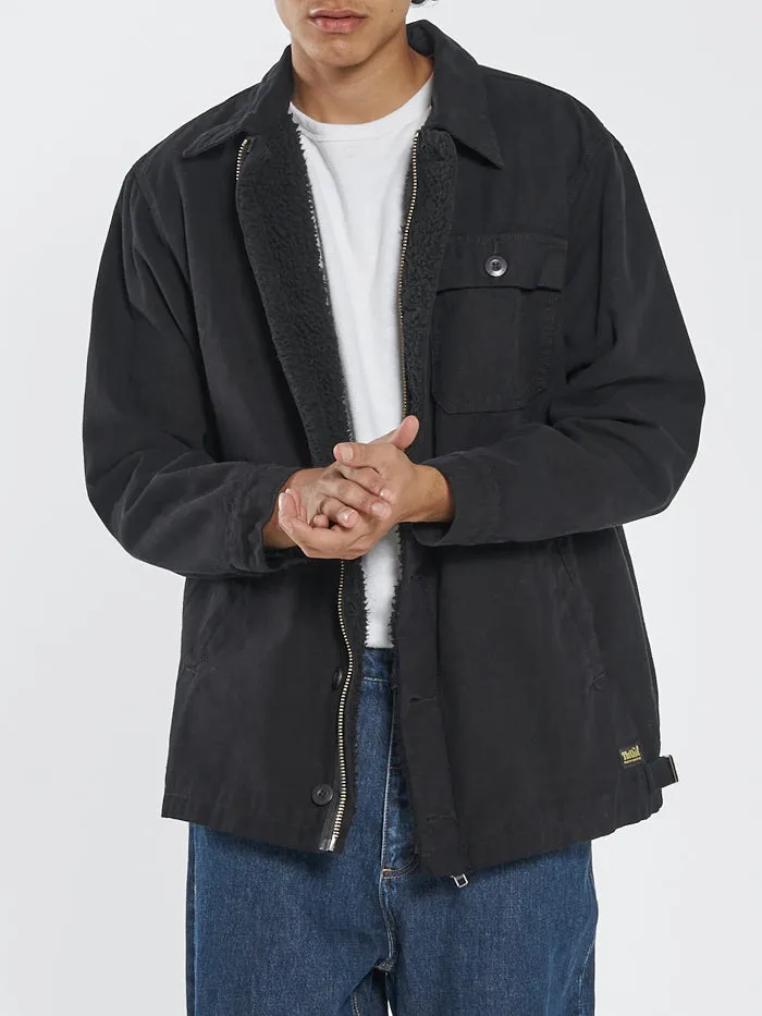 Mens Legion Sherpa Jacket Black Thrills Jackets