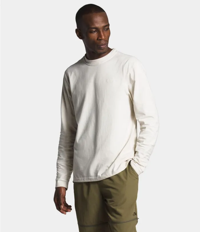 Mens Long Sleeve Woodmont Crew Vintage White The North Face TShirts