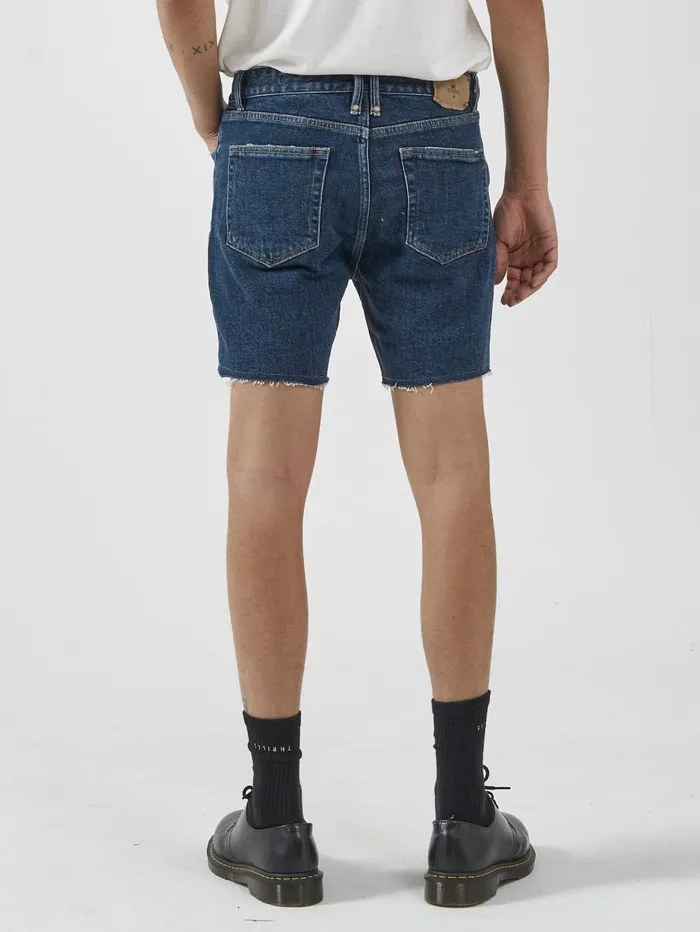 Mens Mandude Denim Short Dark Rinse Blue Thrills Denim Shorts