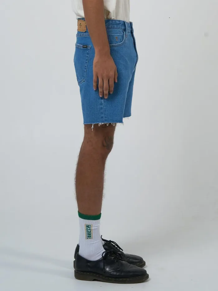 Mens Mandude Denim Short Peel Blue Thrills Denim Shorts
