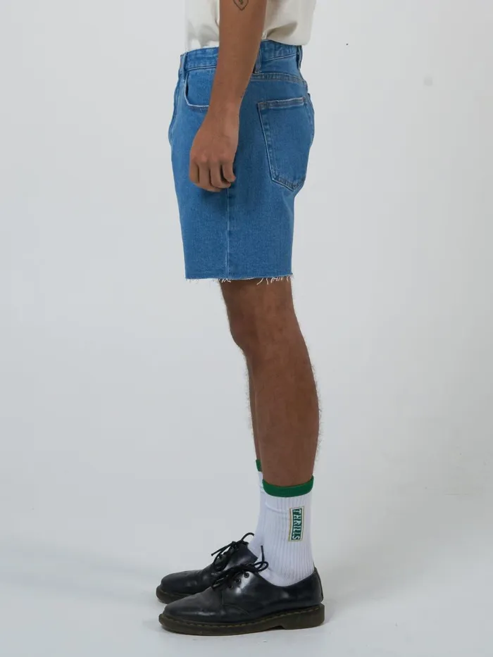 Mens Mandude Denim Short Peel Blue Thrills Denim Shorts