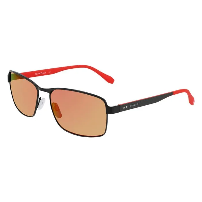 Mens Metal Rectangle Sunglasses Black Spyder Eyewear