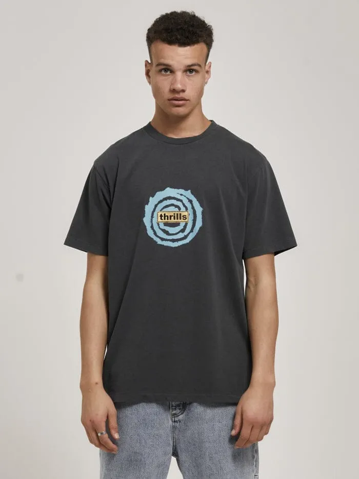 Mens Mind Swirl Merch Fit Tee Dark Charcoal Thrills Tees and Tank Tops