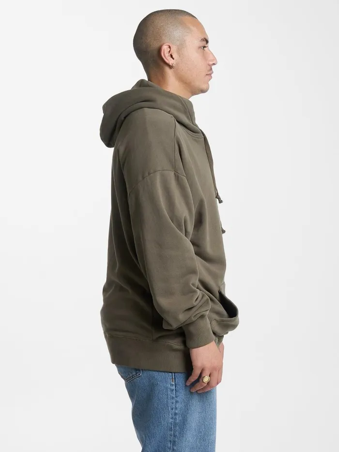 Mens Minimal Slouch Pull On Hood Tarmac Thrills Sweaters and Fleece