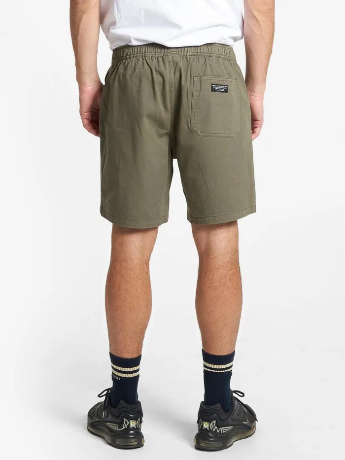 Mens Minimal Work Volley Army Green Thrills Shorts