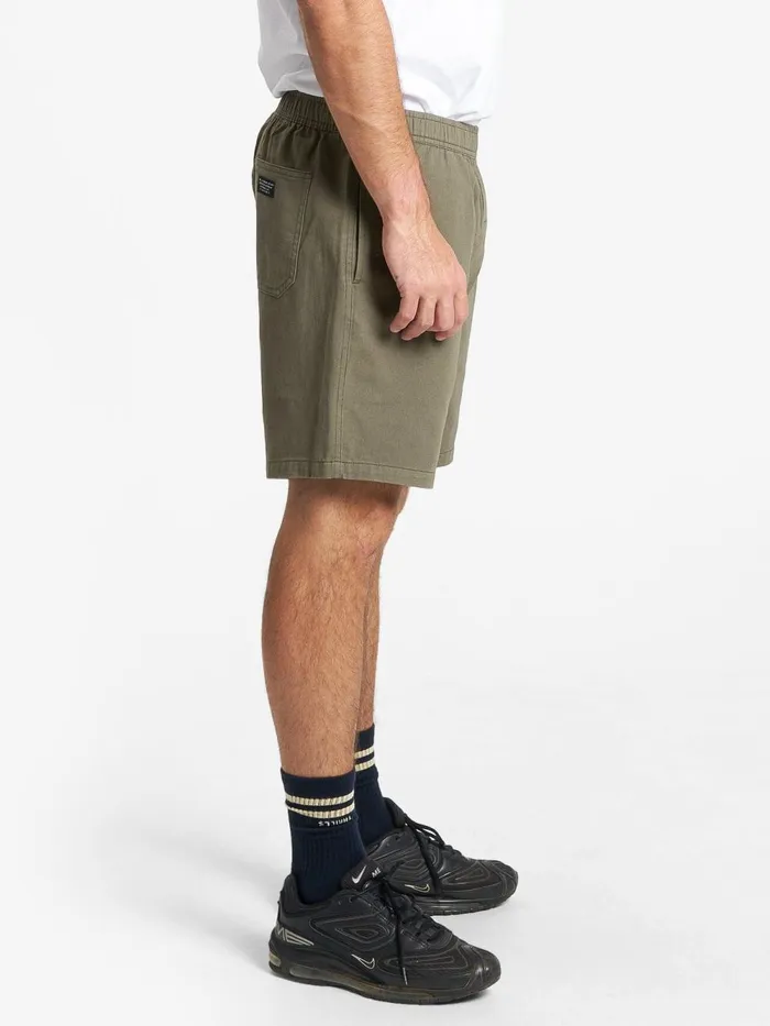 Mens Minimal Work Volley Army Green Thrills Shorts