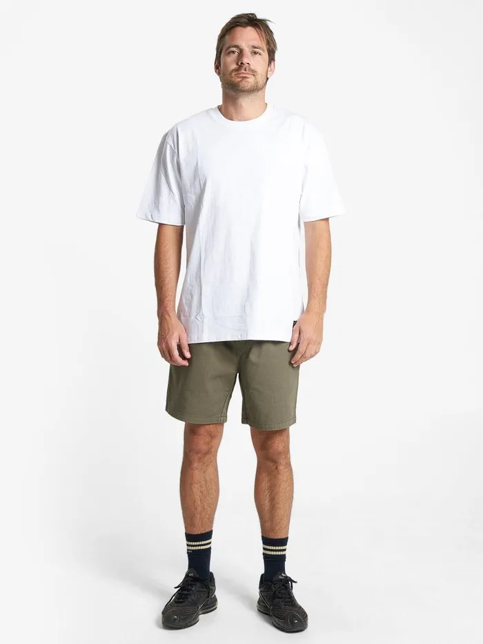 Mens Minimal Work Volley Army Green Thrills Shorts
