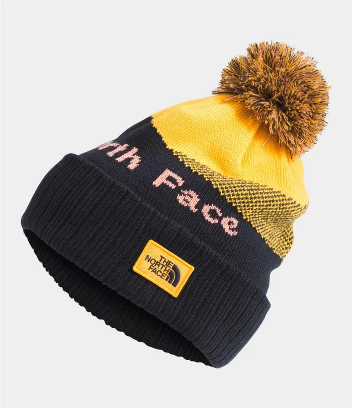 Mens Recycled Pom Pom Aviator Navy The North Face Beanies and Scarves