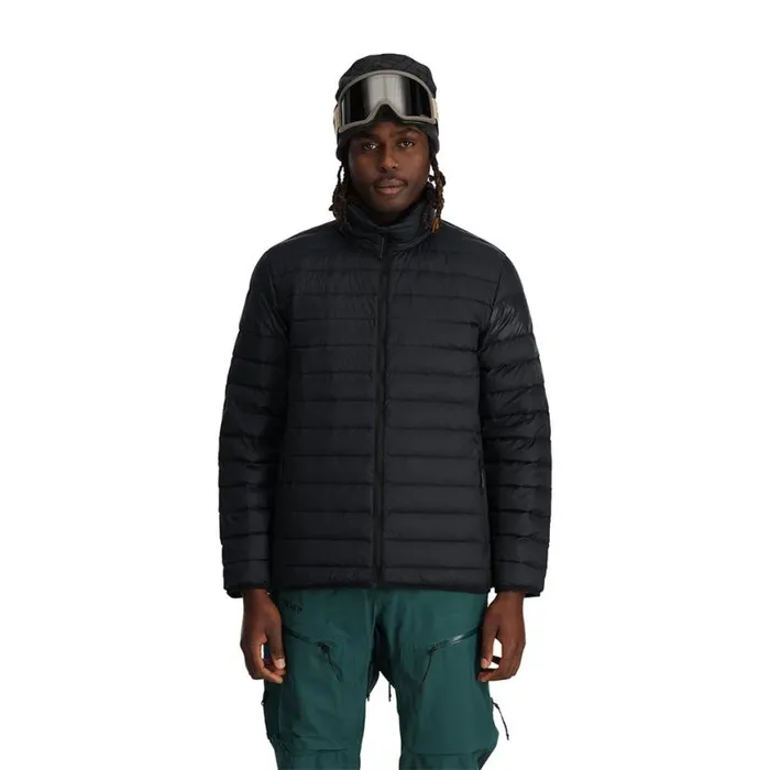 Mens Sanction Hooded Black Spyder Down