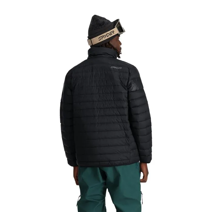 Mens Sanction Hooded Black Spyder Down