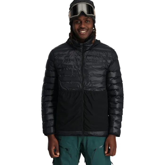 Mens Sanction Hooded Black Spyder Down