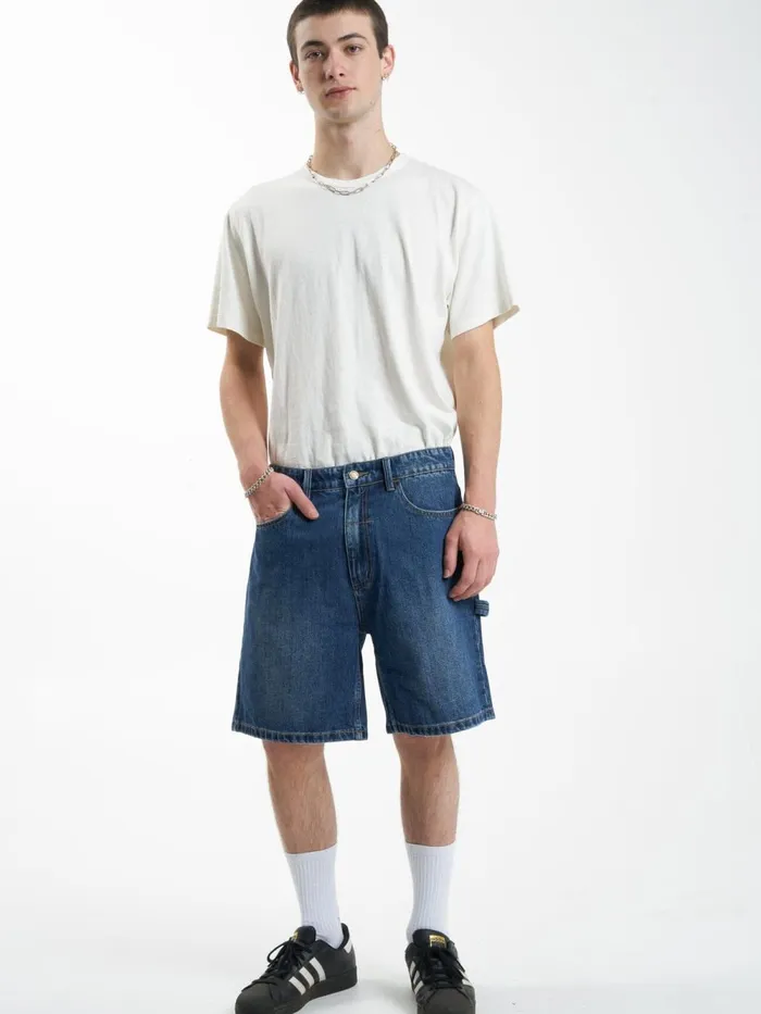Mens Slacker Denim Short Roadhouse Blue Thrills Denim Shorts