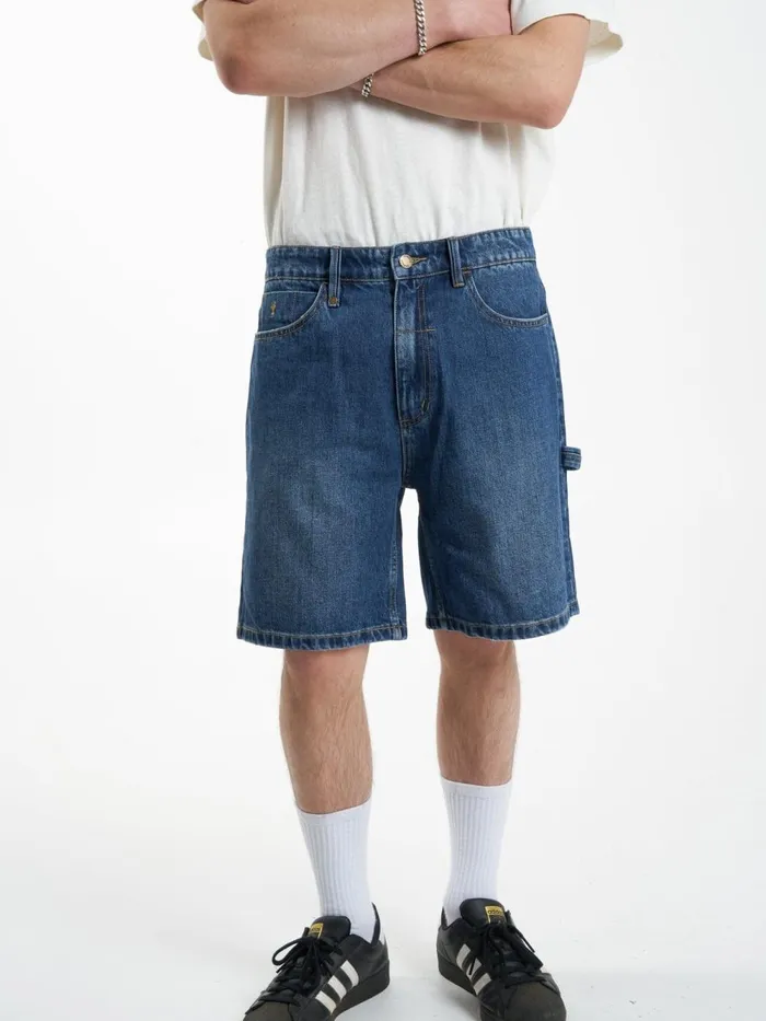Mens Slacker Denim Short Roadhouse Blue Thrills Denim Shorts