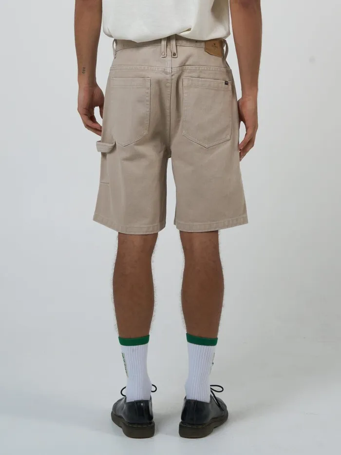 Mens Slacker Denim Short Smokey Taupe Thrills Denim Shorts