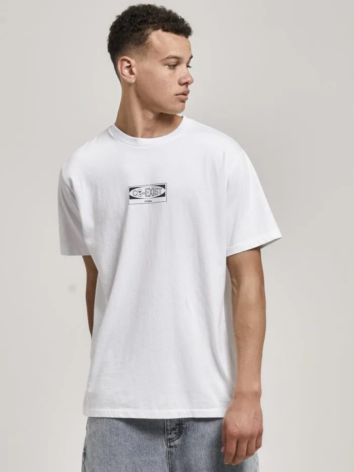 Mens The Paradox Merch Fit Tee White Thrills Tees and Tank Tops